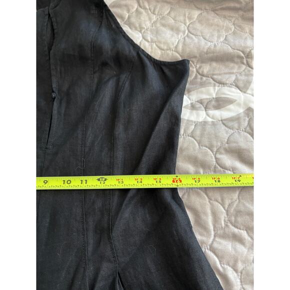 Madewell Black Portia Wide Leg Linen Jumpsuit 8 - Picture 10 of 12